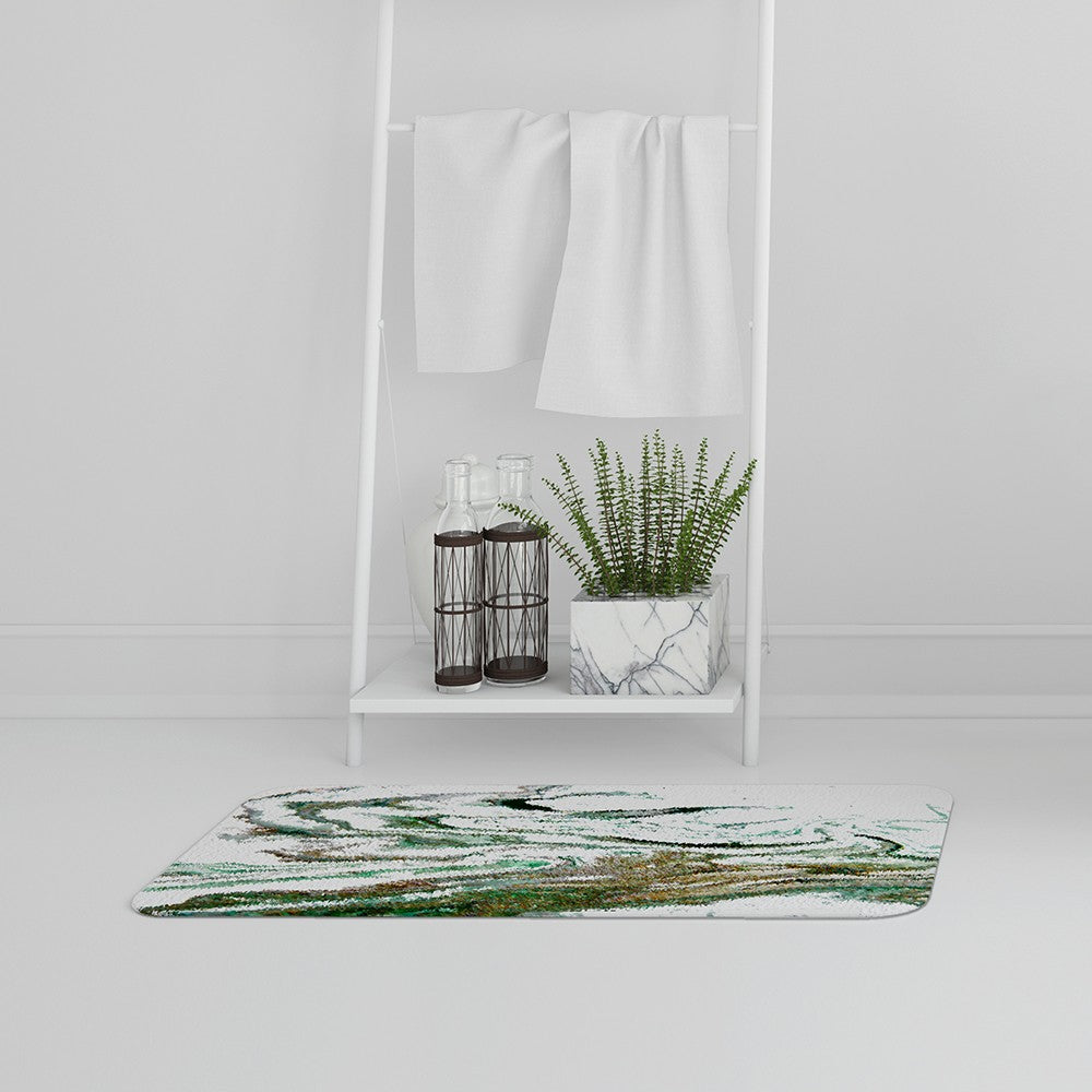 Bathmat - New Product Green & Gold Marble (Bath Mats)  - Andrew Lee Home and Living
