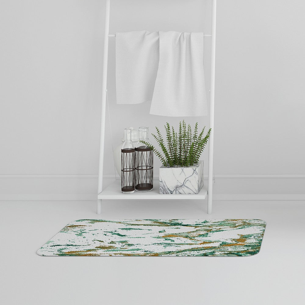 Bathmat - New Product Green & Golden Marble (Bath Mats)  - Andrew Lee Home and Living