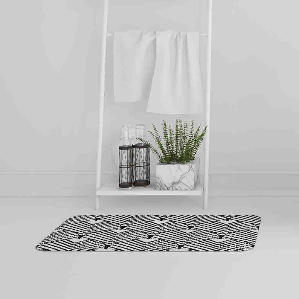 Bathmat - New Product Black Geometric Decoration (Bath Mats)  - Andrew Lee Home and Living