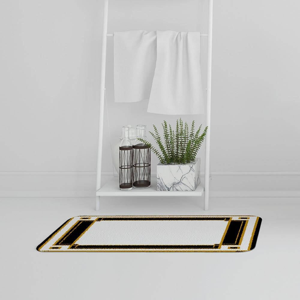 Bathmat - New Product Art Deco Black & Gold (Bath Mats)  - Andrew Lee Home and Living
