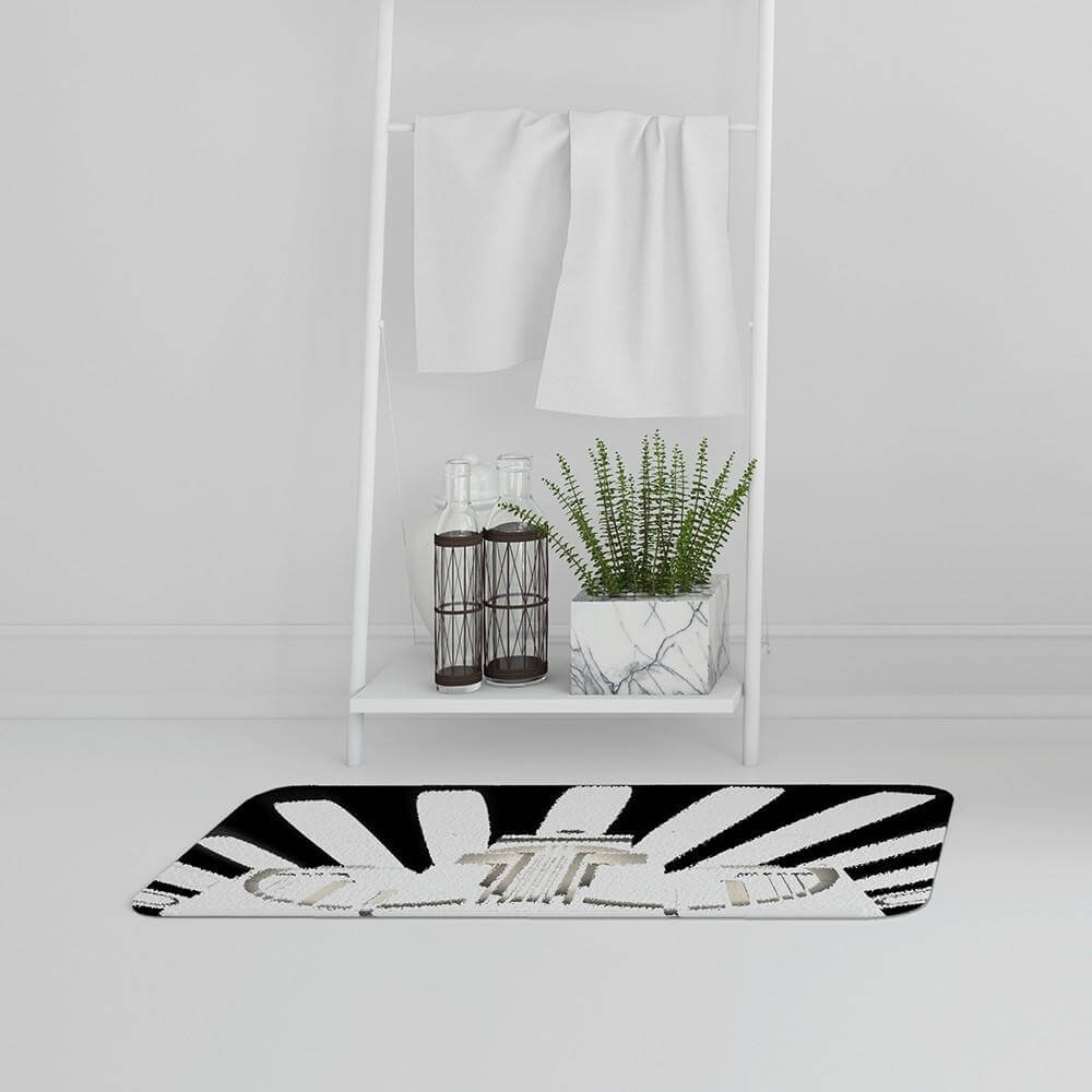 Bathmat - New Product Art Deco Skyscraper in Black & White (Bath Mats)  - Andrew Lee Home and Living