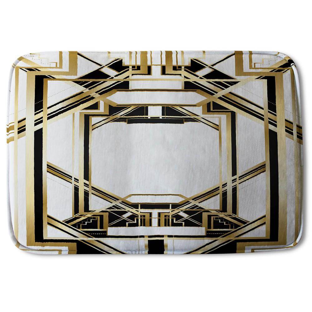 Bathmat - New Product Art Deco Golden Black Frame (Bath Mats)  - Andrew Lee Home and Living