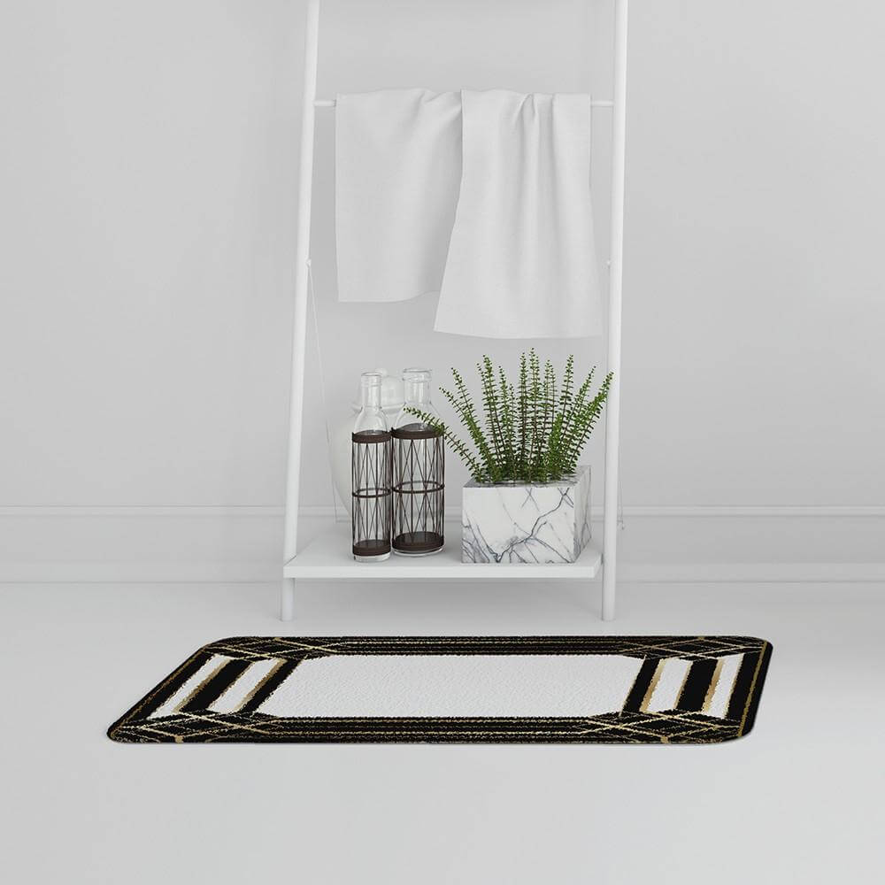 Bathmat - New Product Art Deco Black Frame (Bath Mats)  - Andrew Lee Home and Living