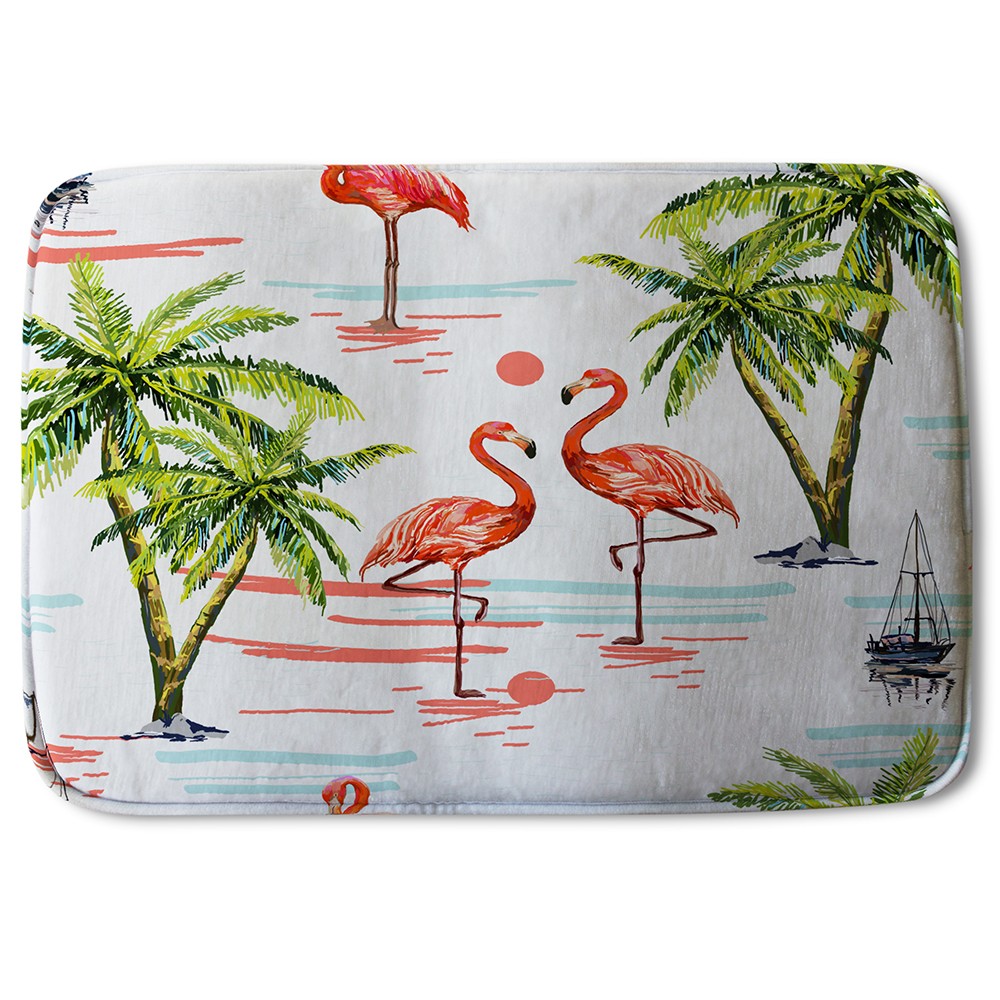 Bathmat - New Product Flamingo & Palm Trees (Bath Mats)  - Andrew Lee Home and Living