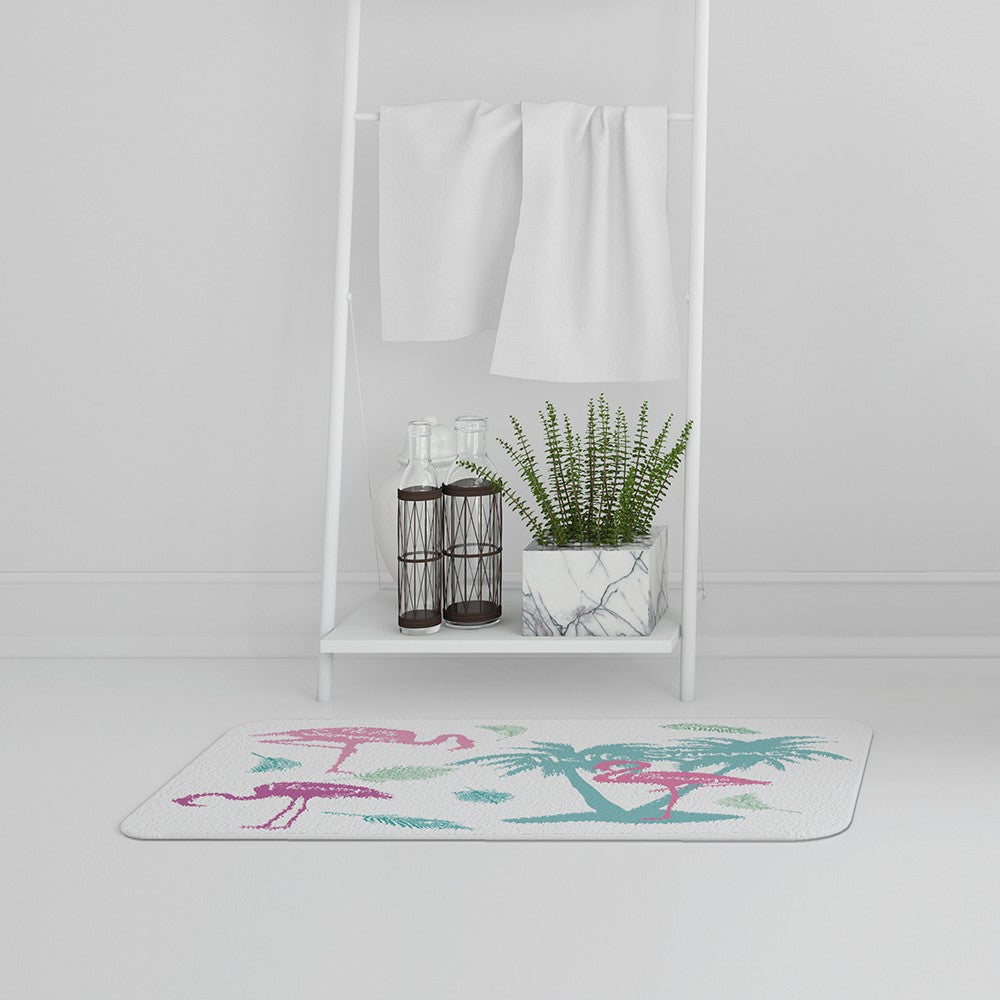 Bathmat - New Product Palm & Flamingo (Bath Mats)  - Andrew Lee Home and Living