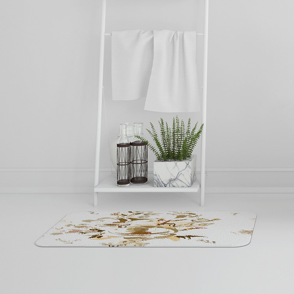 Bathmat - New Product Golden Flower Print (Bath Mats)  - Andrew Lee Home and Living