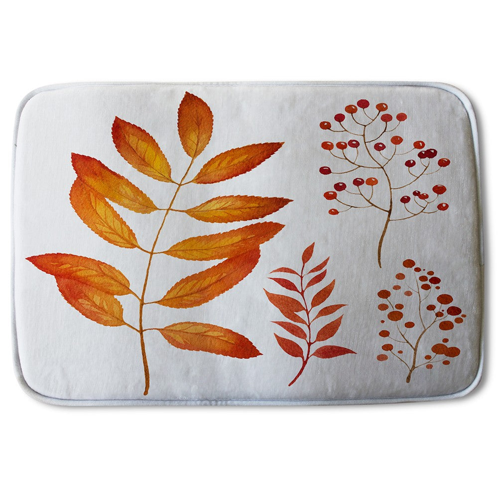Bathmat - New Product Orange Autumn Leaves (Bath Mats)  - Andrew Lee Home and Living