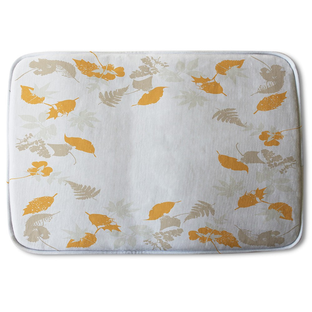 Bathmat - New Product Orange & Grey Autumn Leaves (Bath Mats)  - Andrew Lee Home and Living
