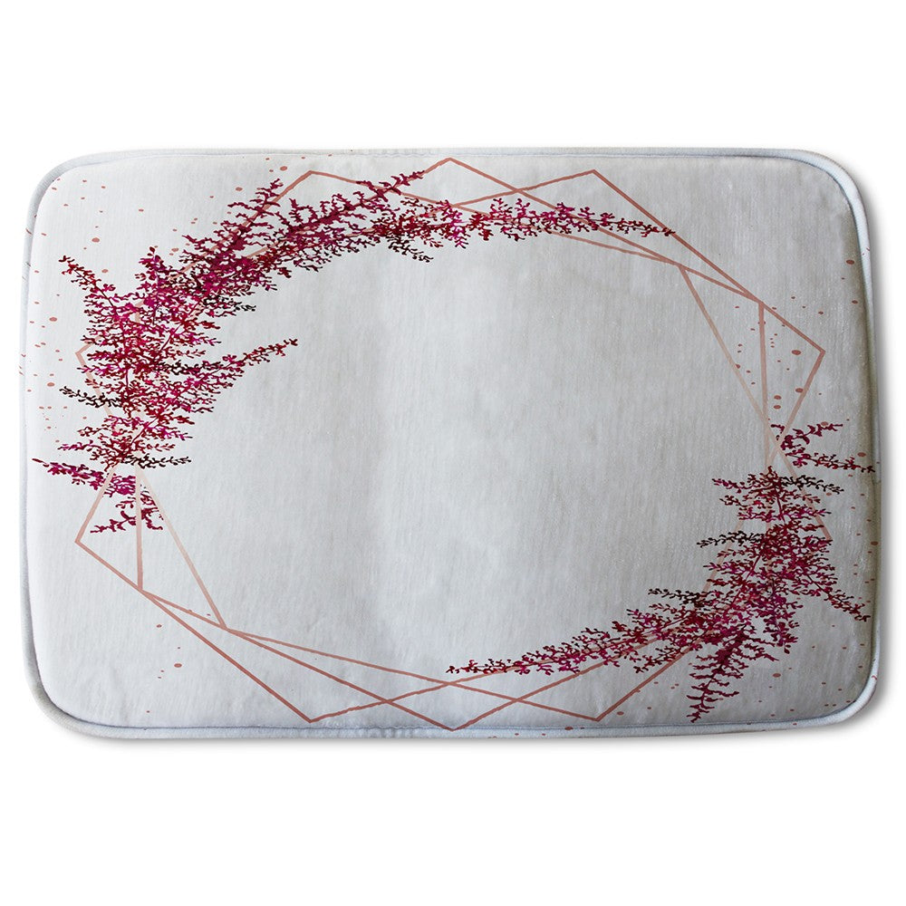 Bathmat - New Product Pink Flower And Geometric Shapes (Bath Mats)  - Andrew Lee Home and Living
