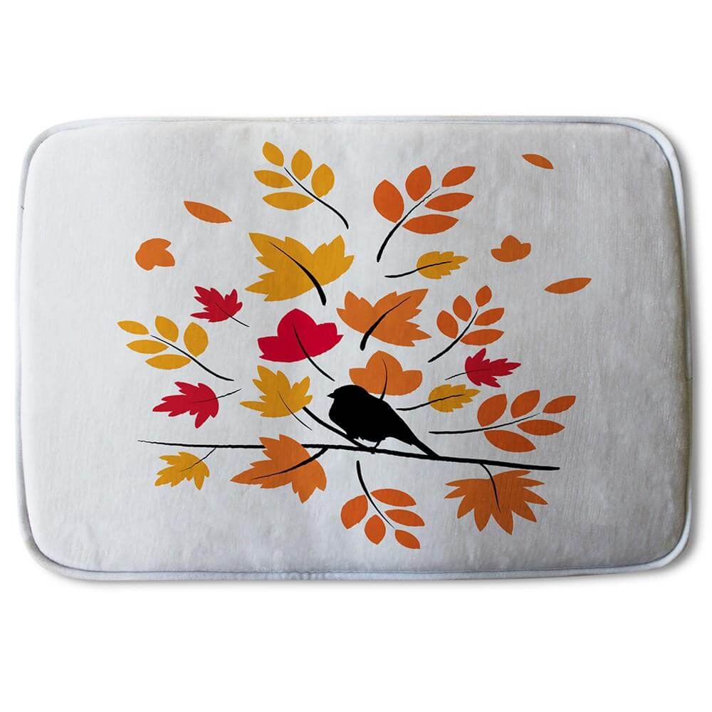 Bathmat - New Product Autumn Bird on Branch (Bath Mats)  - Andrew Lee Home and Living