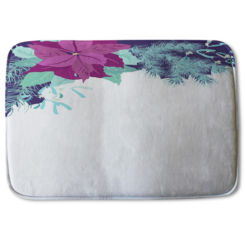 Bathmat - New Product Purple & Blue Flowers (Bath Mats)  - Andrew Lee Home and Living