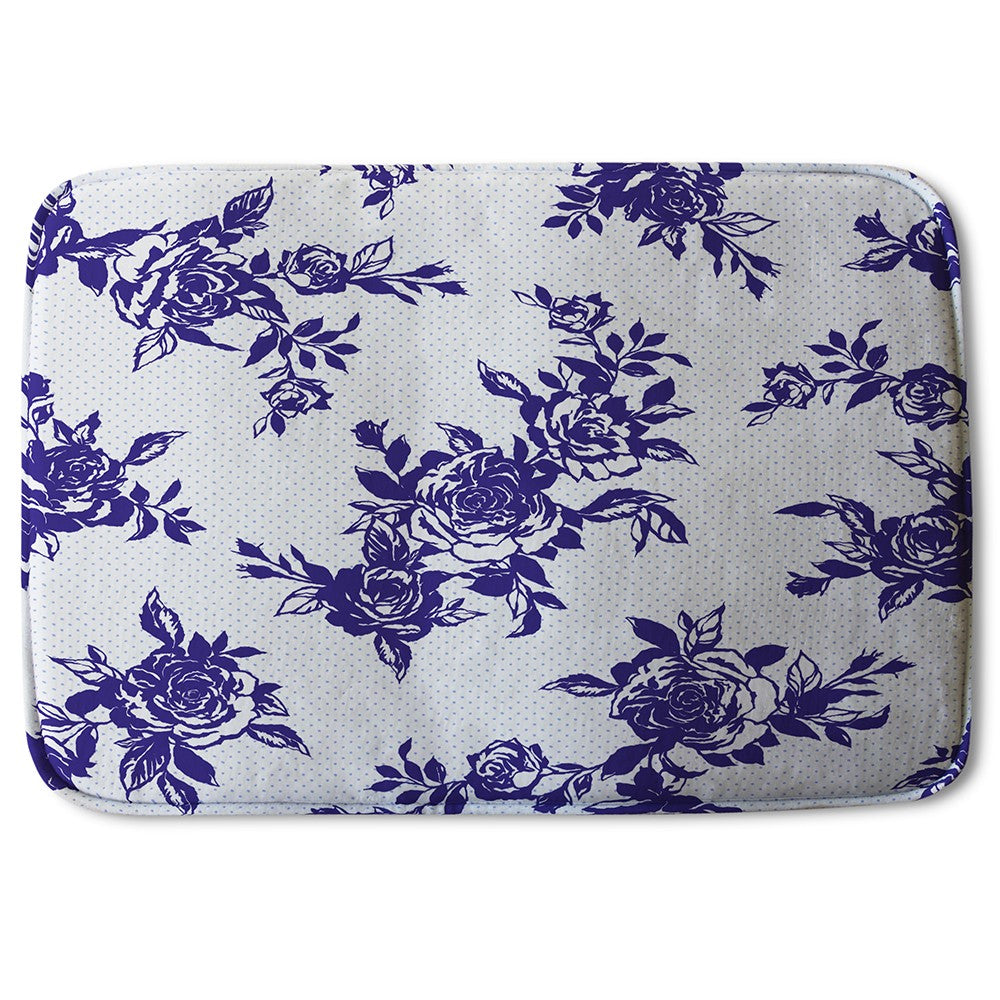 Bathmat - New Product Roses Print On Polka Dots (Bath Mats)  - Andrew Lee Home and Living