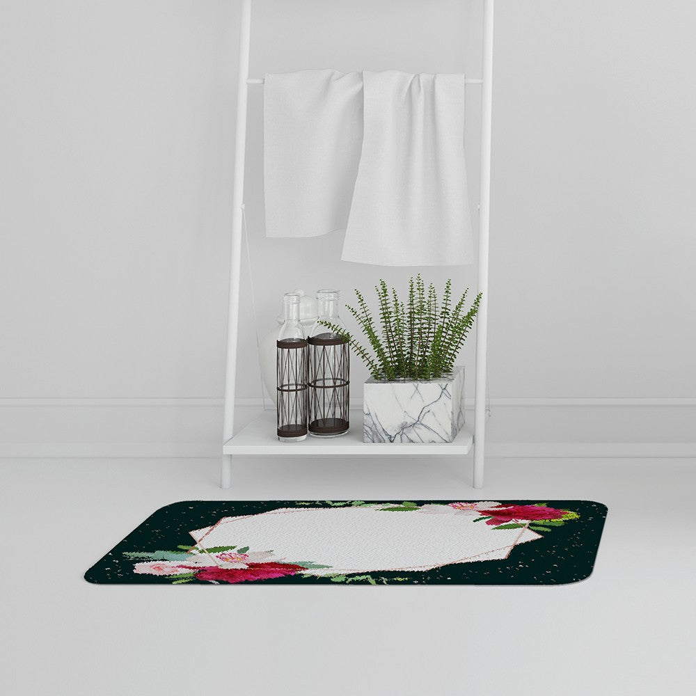 Bathmat - New Product Bright Flowers, Dark Background (Bath Mats)  - Andrew Lee Home and Living