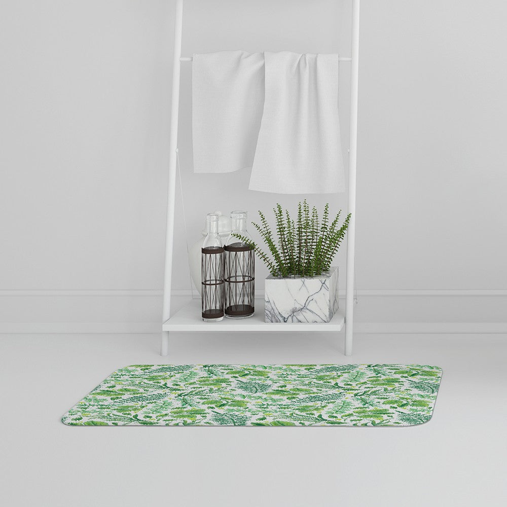 Bathmat - New Product Mixed Green Leaves (Bath Mats)  - Andrew Lee Home and Living