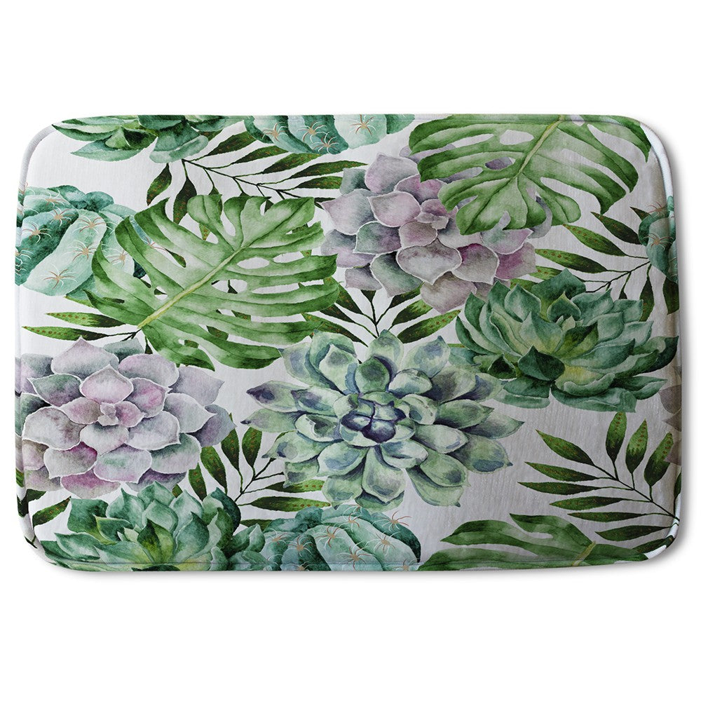 Bathmat - New Product Watercolour Botanical Leaves (Bath Mats)  - Andrew Lee Home and Living