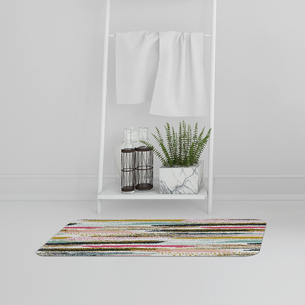 Bathmat - New Product Coloured Stripes & Spots (Bath Mats)  - Andrew Lee Home and Living