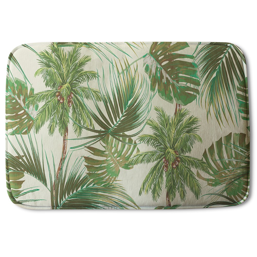 Bathmat - New Product Tropical Leaves on Yellow (Bath Mats)  - Andrew Lee Home and Living