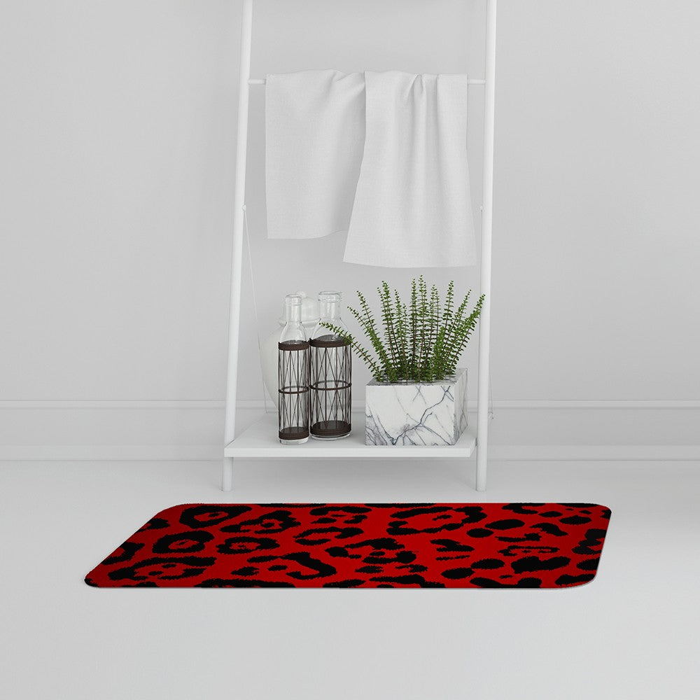 Bathmat - New Product Red Leopard Print (Bath Mats)  - Andrew Lee Home and Living