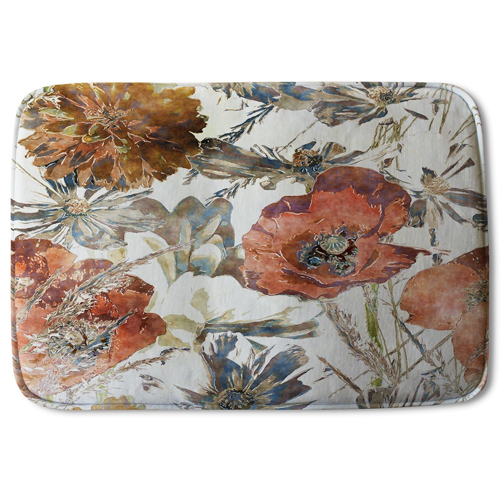 Bathmat - New Product Watercolour Flower Print (Bath Mats)  - Andrew Lee Home and Living