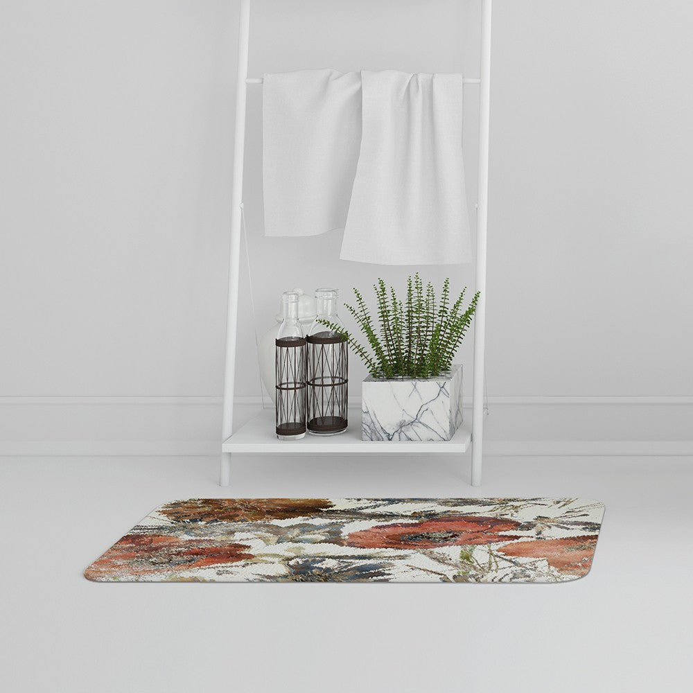 Bathmat - New Product Watercolour Flower Print (Bath Mats)  - Andrew Lee Home and Living