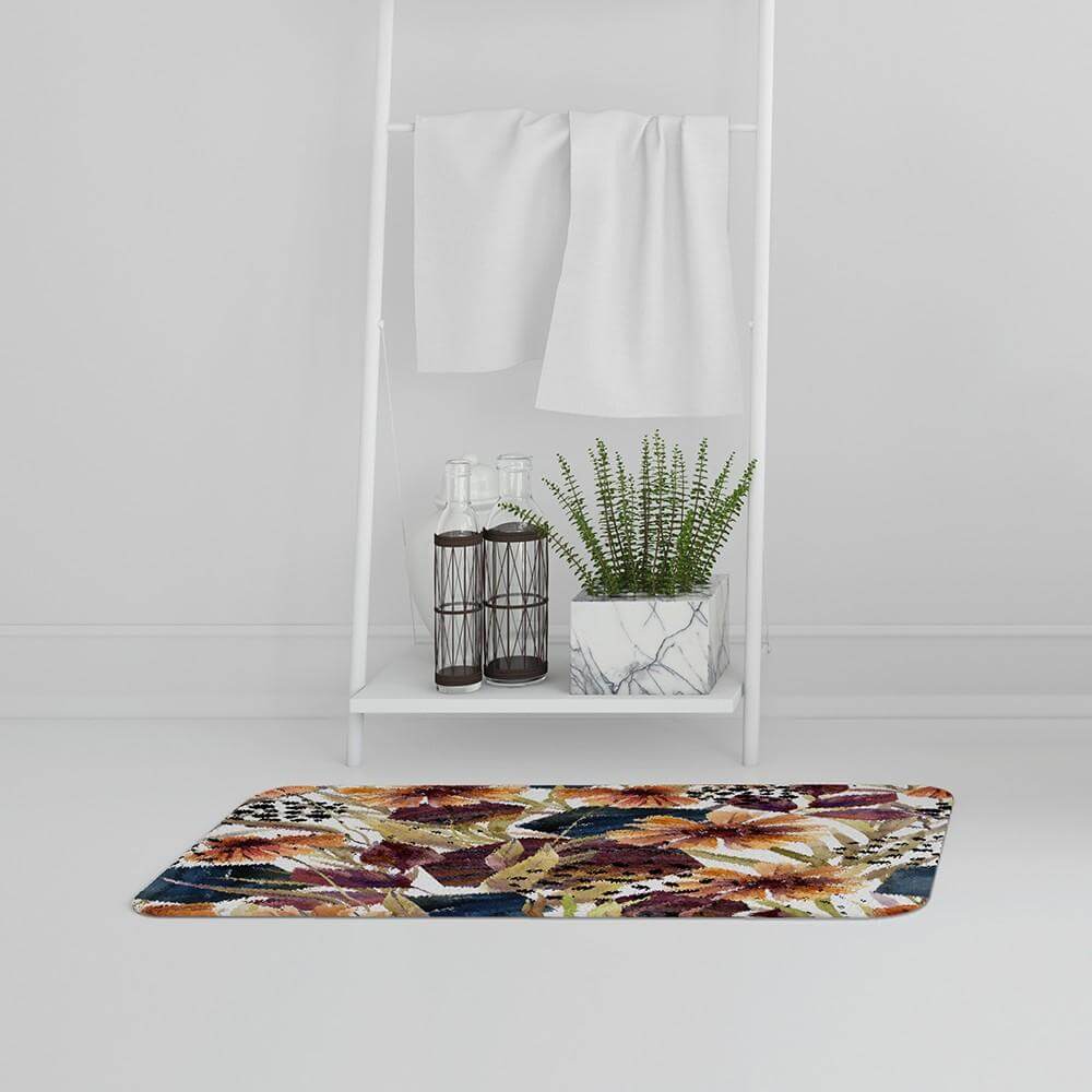 Bathmat - New Product Autumn Geometric Flowers(Bath Mats)  - Andrew Lee Home and Living