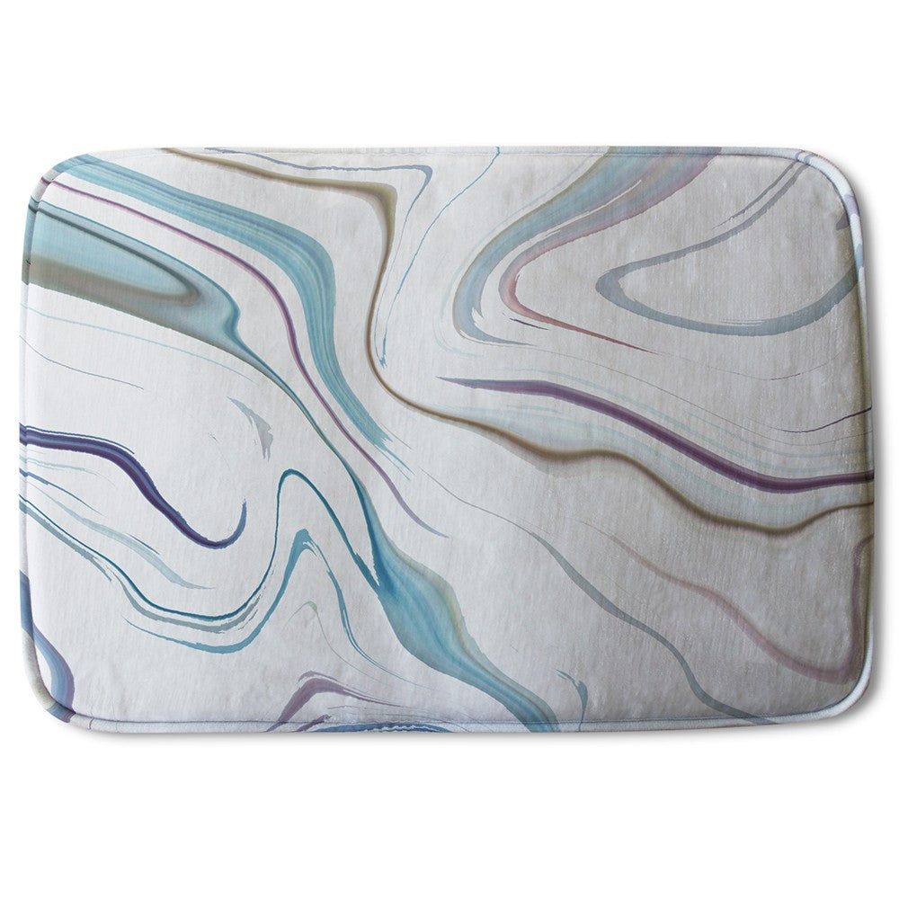 Bathmat - New Product Blue Rippled Marble (Bath Mats)  - Andrew Lee Home and Living