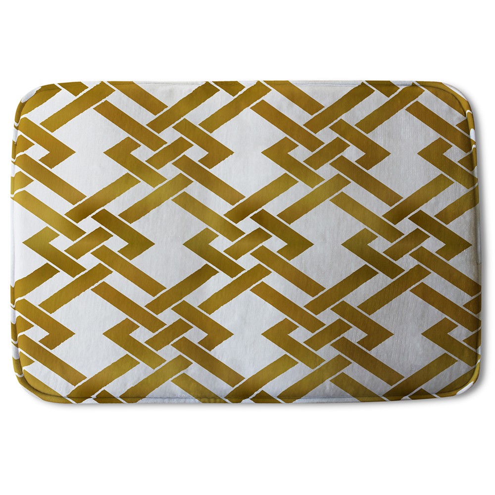 Bathmat - New Product Gold Geometric Chain (Bath Mats)  - Andrew Lee Home and Living