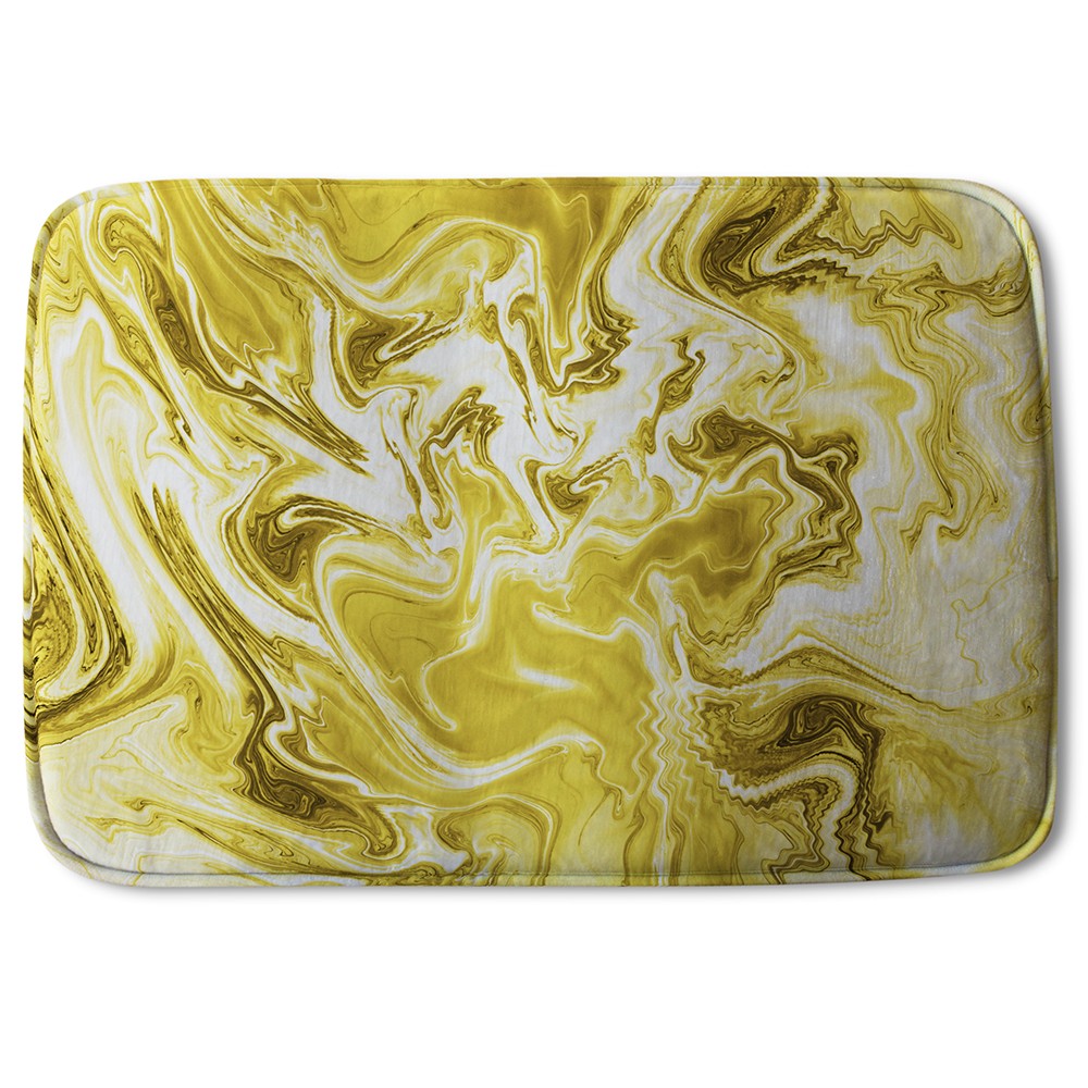 Bathmat - New Product Golden Swirled Marble (Bath Mats)  - Andrew Lee Home and Living