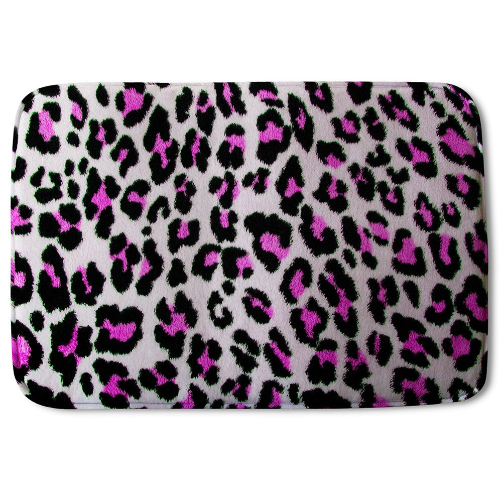 Bathmat - New Product Pink Fluffy Leopard (Bath Mats)  - Andrew Lee Home and Living