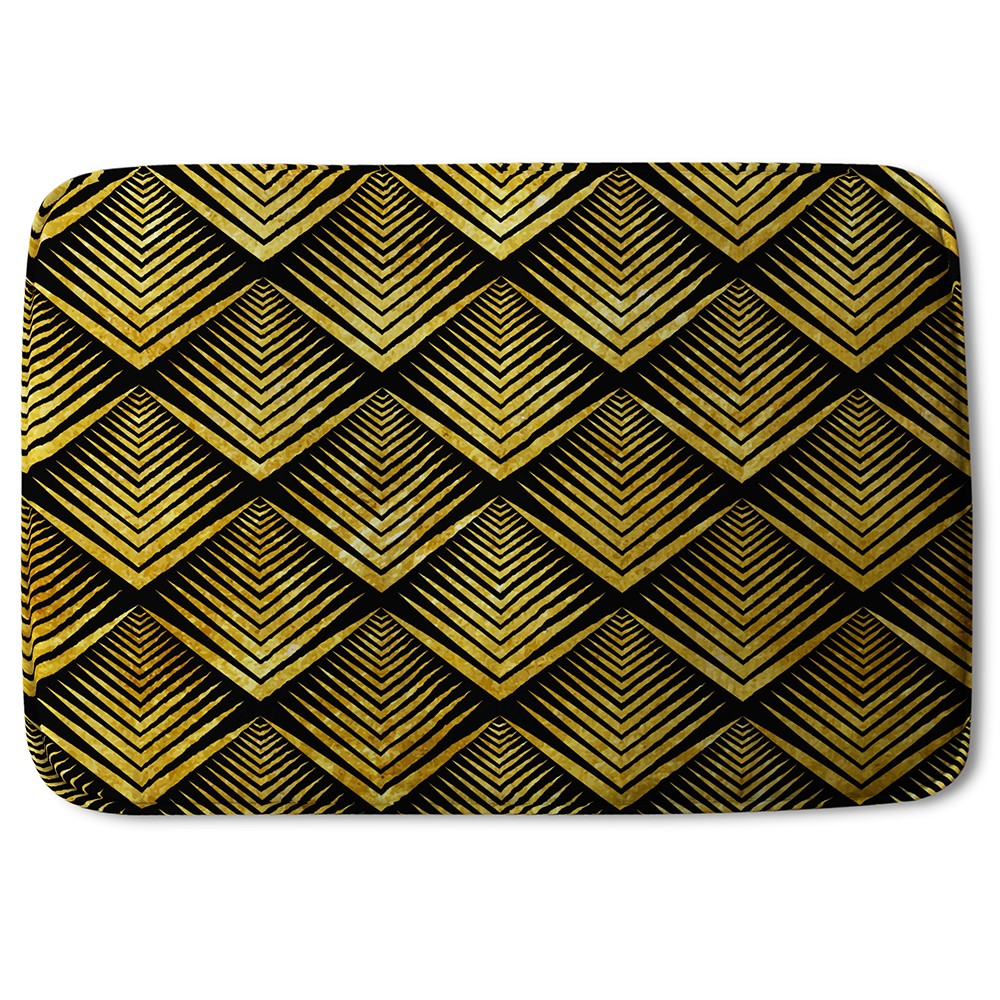 Bathmat - New Product Golden Geometric Flower Pattern (Bath Mats)  - Andrew Lee Home and Living
