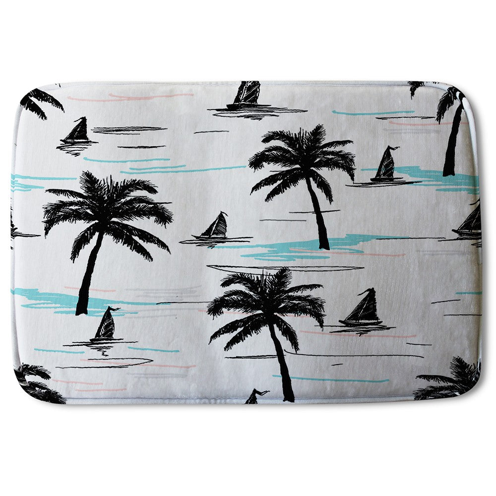 New Product Palm Trees & Sailboats (Bath Mat)  - Andrew Lee Home and Living