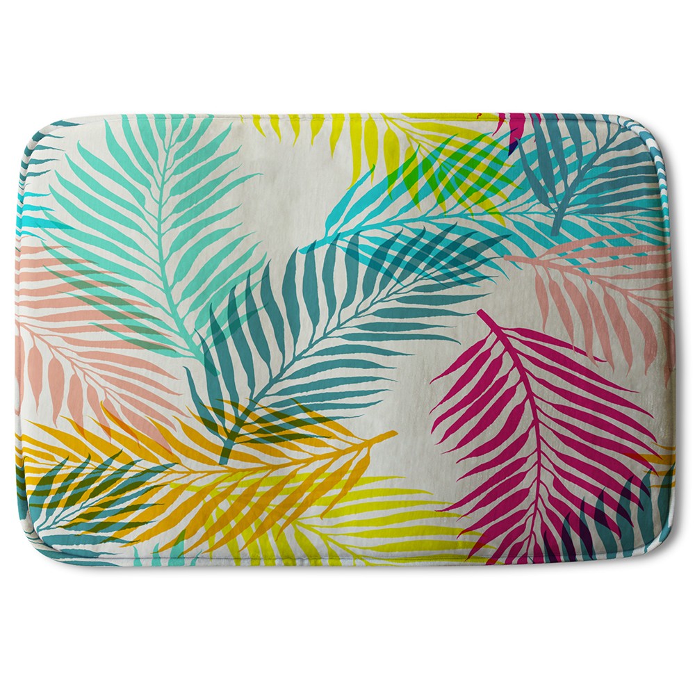 New Product Multi Coloured Tropical Leaves (Bath Mat)  - Andrew Lee Home and Living
