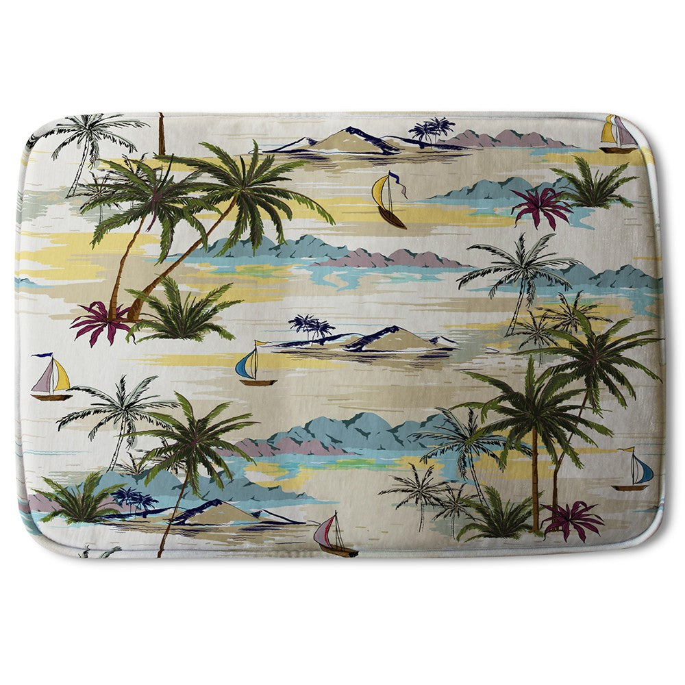 New Product Palm & Sailboats (Bath Mat)  - Andrew Lee Home and Living
