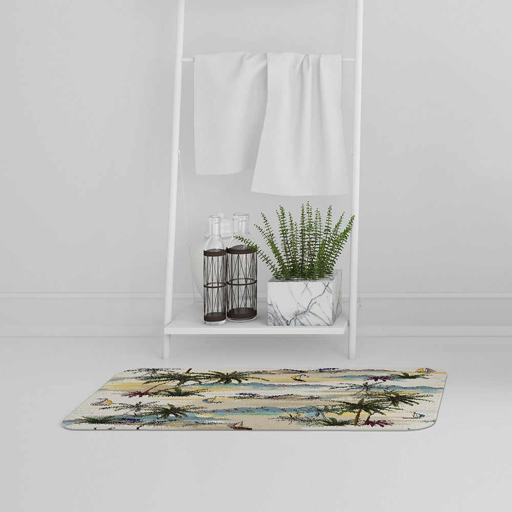 New Product Palm & Sailboats (Bath Mat)  - Andrew Lee Home and Living