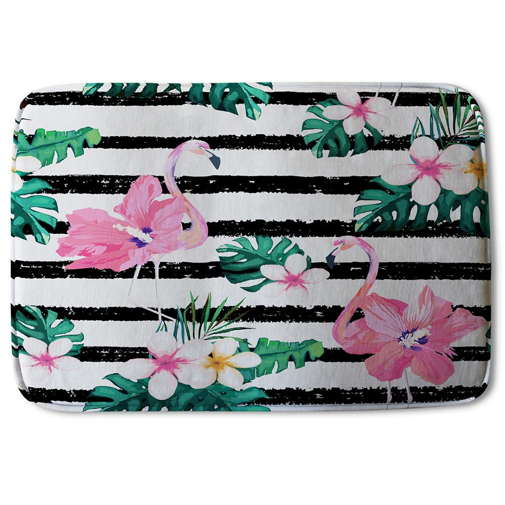 New Product Floral Flamingos (Bath Mat)  - Andrew Lee Home and Living