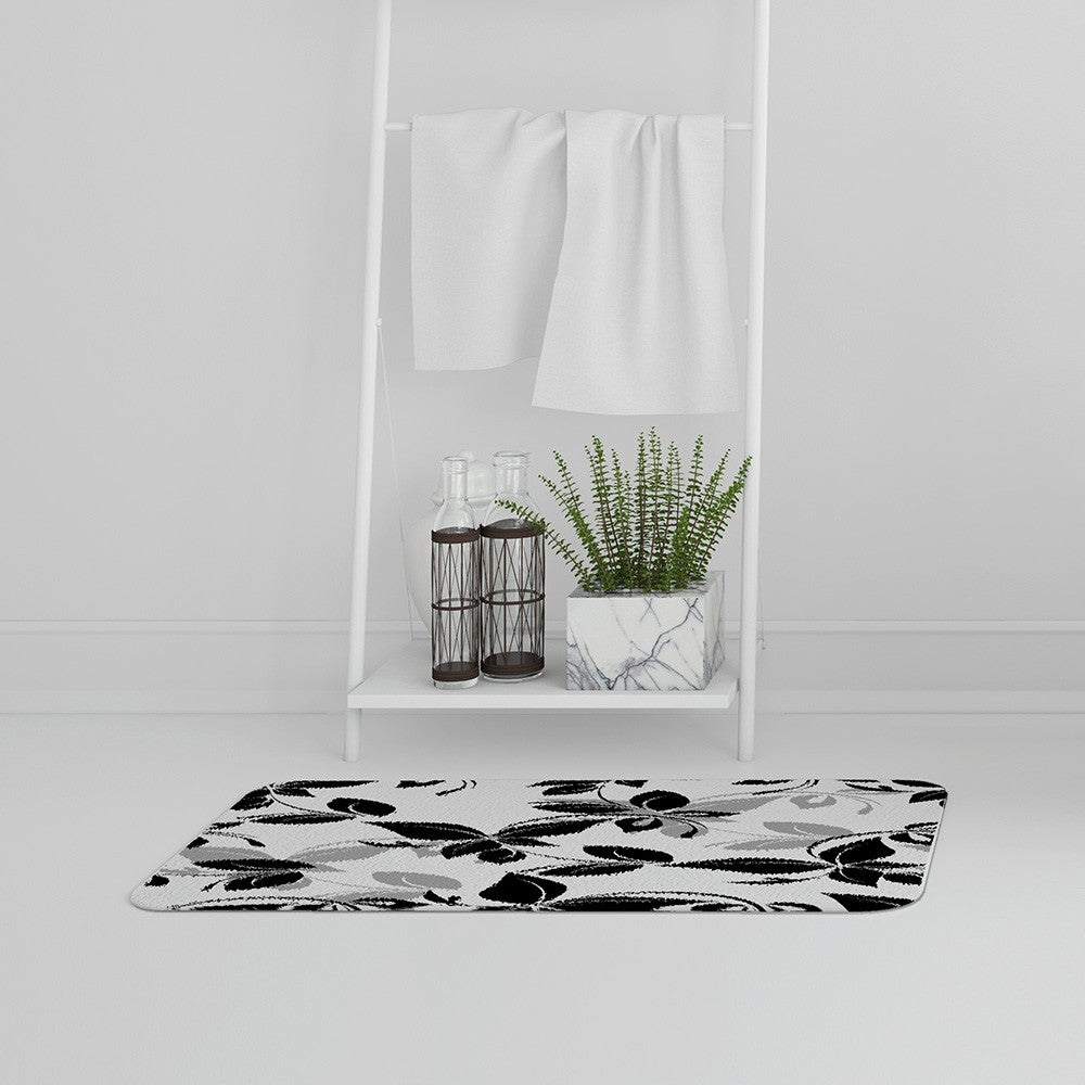 New Product Black & White Floral (Bath Mat)  - Andrew Lee Home and Living