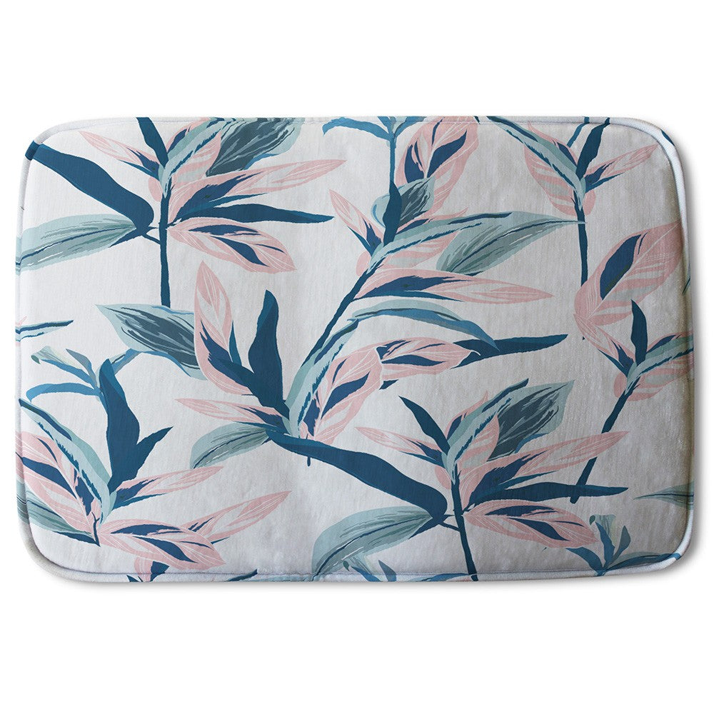 New Product Winter Pink & Blue Flowers (Bath Mat)  - Andrew Lee Home and Living
