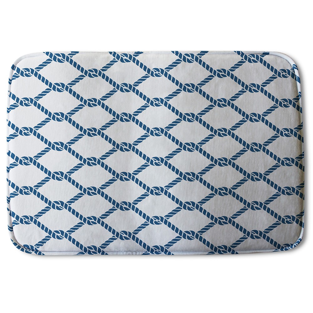 New Product Navy Chainlink Rope (Bath Mat)  - Andrew Lee Home and Living