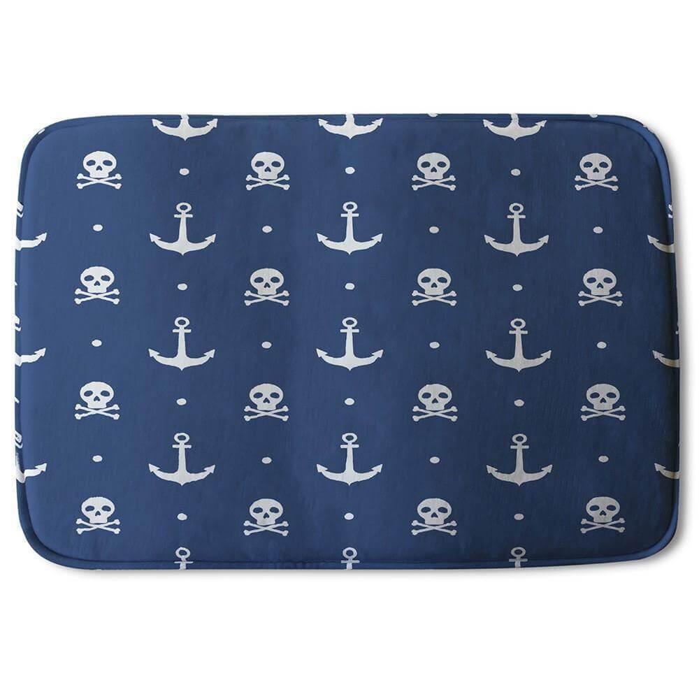 Anchor with Skull & Bones (Bath Mat) - Andrew Lee Home and Living