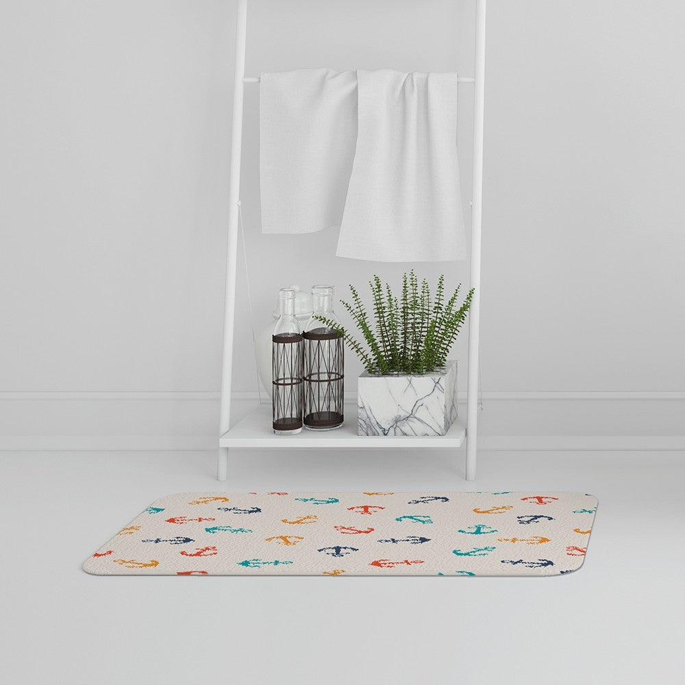 New Product Multi Coloured Anchors (Bath Mat)  - Andrew Lee Home and Living