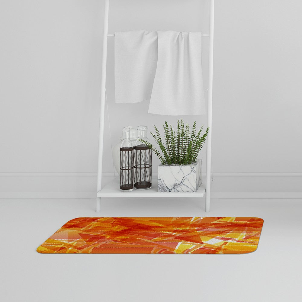 New Product Orange Geometric (Bath Mat)  - Andrew Lee Home and Living