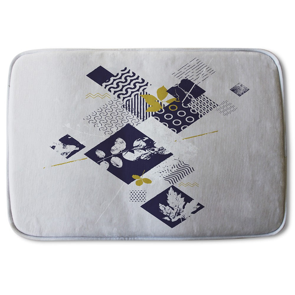 New Product Geometric Squares & Leaves (Bath Mat)  - Andrew Lee Home and Living