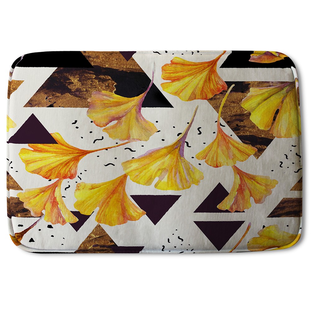 New Product Orangle Flowers and Triangles (Bath Mat)  - Andrew Lee Home and Living