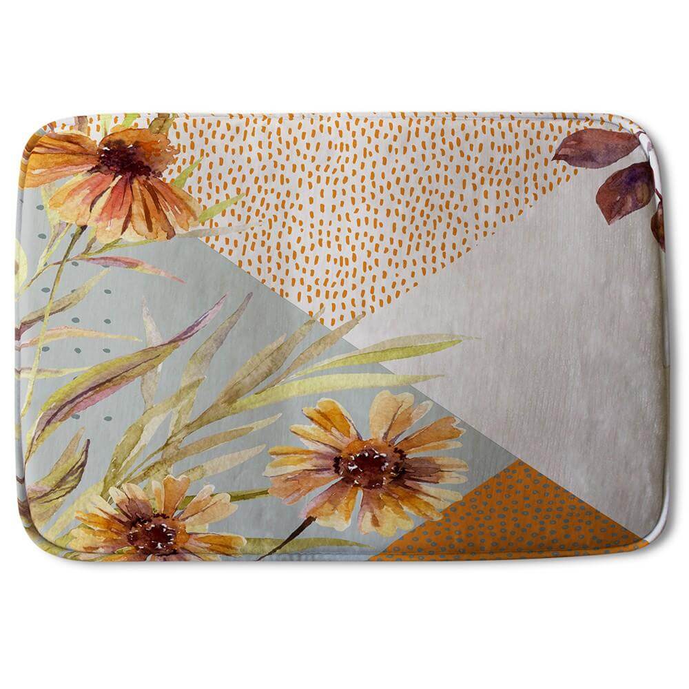 New Product Autumn Geometric Shapes and Flowers (Bath Mat)  - Andrew Lee Home and Living
