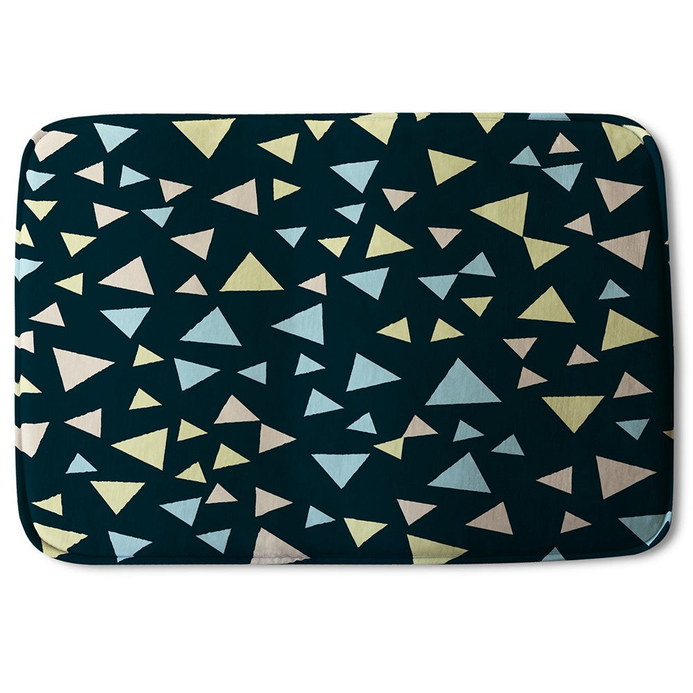 New Product Yellow & Blue Triangles (Bath Mat)  - Andrew Lee Home and Living