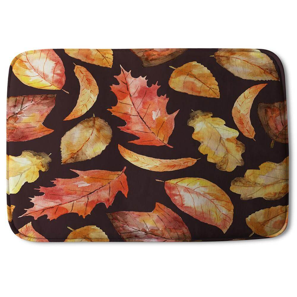 New Product Autumn Leaves on Black (Bath Mat)  - Andrew Lee Home and Living