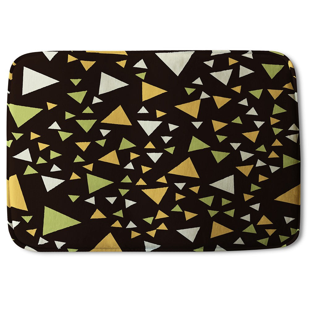 New Product Yellow Green Triangles (Bath Mat)  - Andrew Lee Home and Living