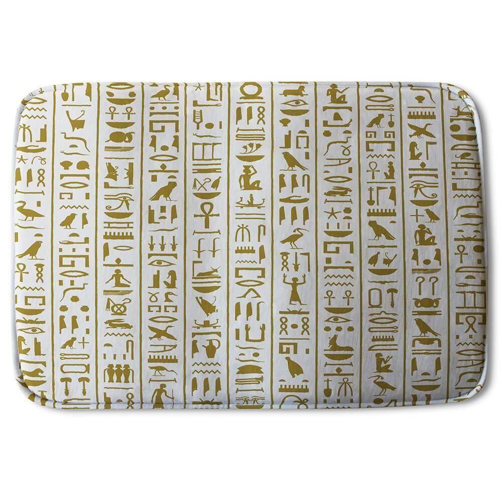 Acient Egyptian Heiroglyphs (Bath Mat) - Andrew Lee Home and Living