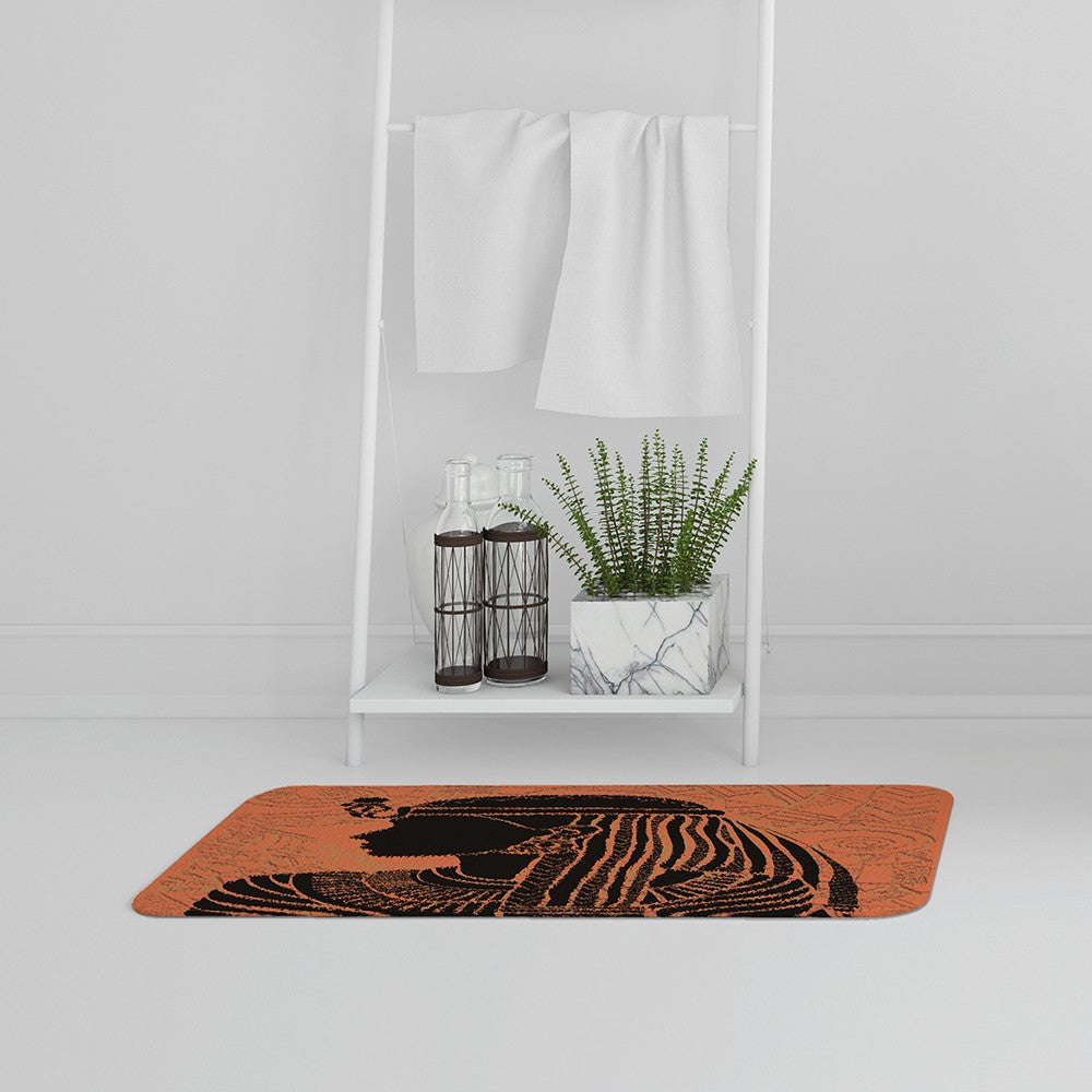 New Product Egyptian Women on Orange (Bath Mat)  - Andrew Lee Home and Living