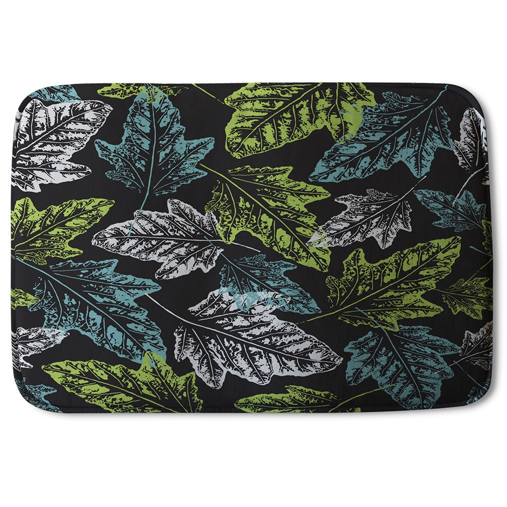 New Product Leaf Print on Dark Bachground (Bath Mat)  - Andrew Lee Home and Living